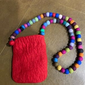 Crossbody Purse Felted Wool From Italy